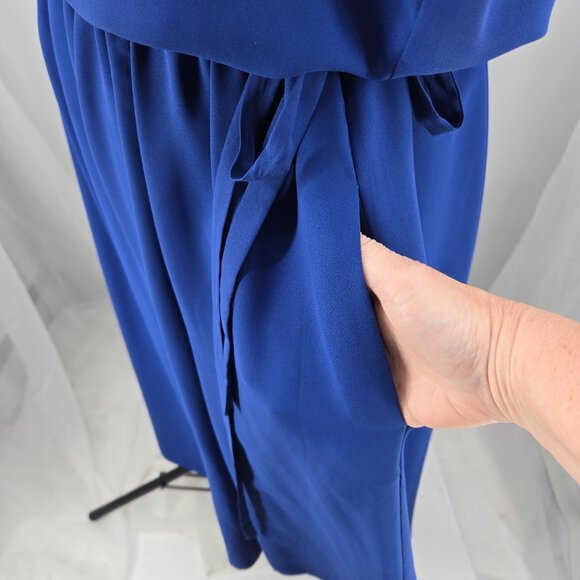 725-29 Anne Klein Royal Blue & white Maxi dress XXL - Picture 9 of 10